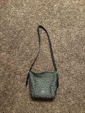 Coach Grey Signature Monogram Crossbody Bag